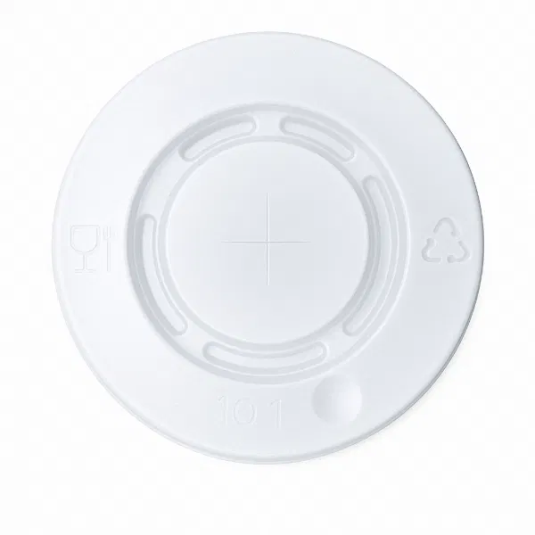 80mm Flat PS S/Slot Cold Cup Lids (MK80) (9-12oz) (20x100)