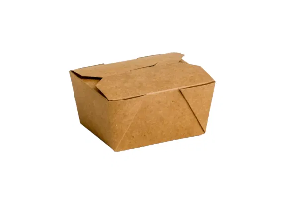 No.1 Kraft Biobox Containers 109x88x65mm (26oz) (9x50)