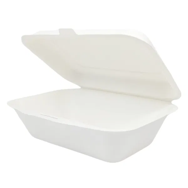 7" Bagasse Small Rectangle Meal Box (12x50's)
