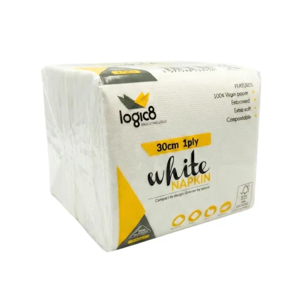 Logic8 30cm 1ply 4fold napkins (10 x 500s)