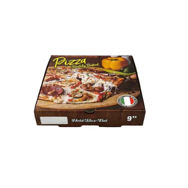 9" Freshly Baked corrugated pizza box (100)