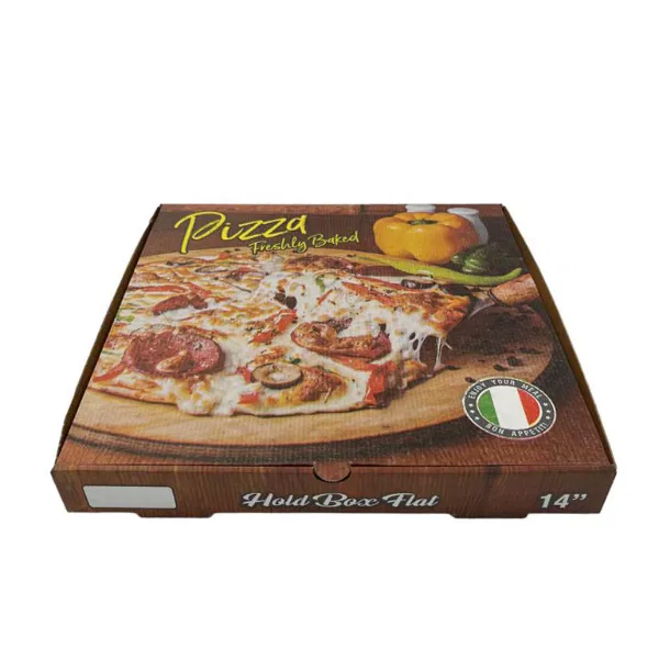 14" Freshly Baked corrugated pizza box (100)