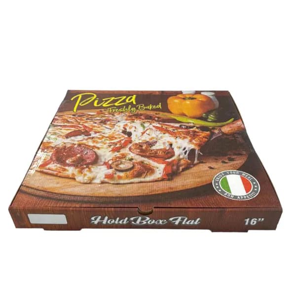 16" Freshly Baked corrugated pizza box (50)