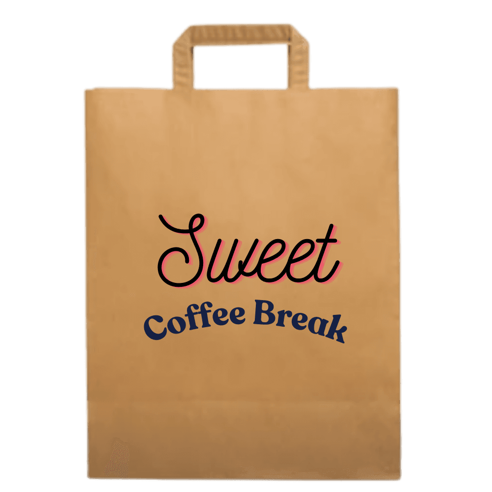 Paper bags with logo Ireland – flat handle branded bag