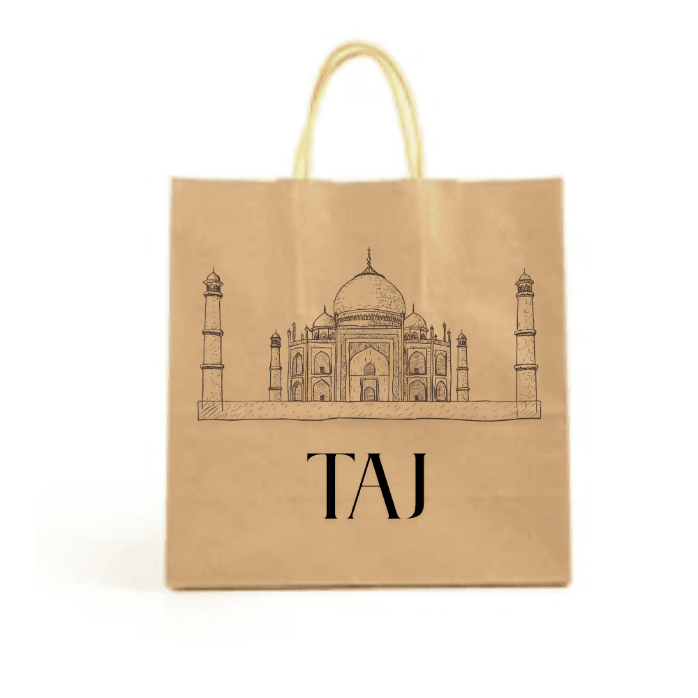 Twisted handle paper bag Ireland – premium retail bag with logo