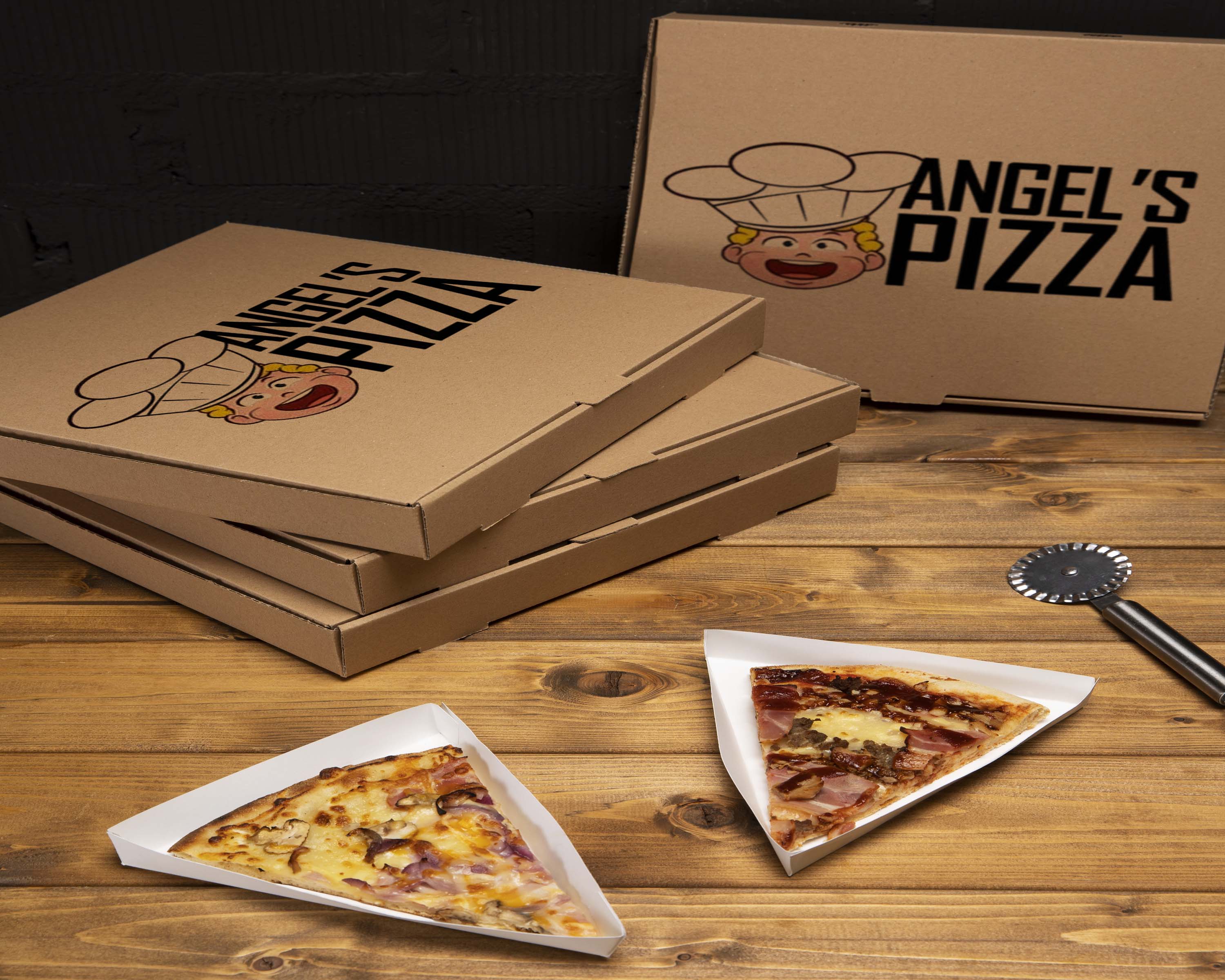 Custom printed pizza box design 1